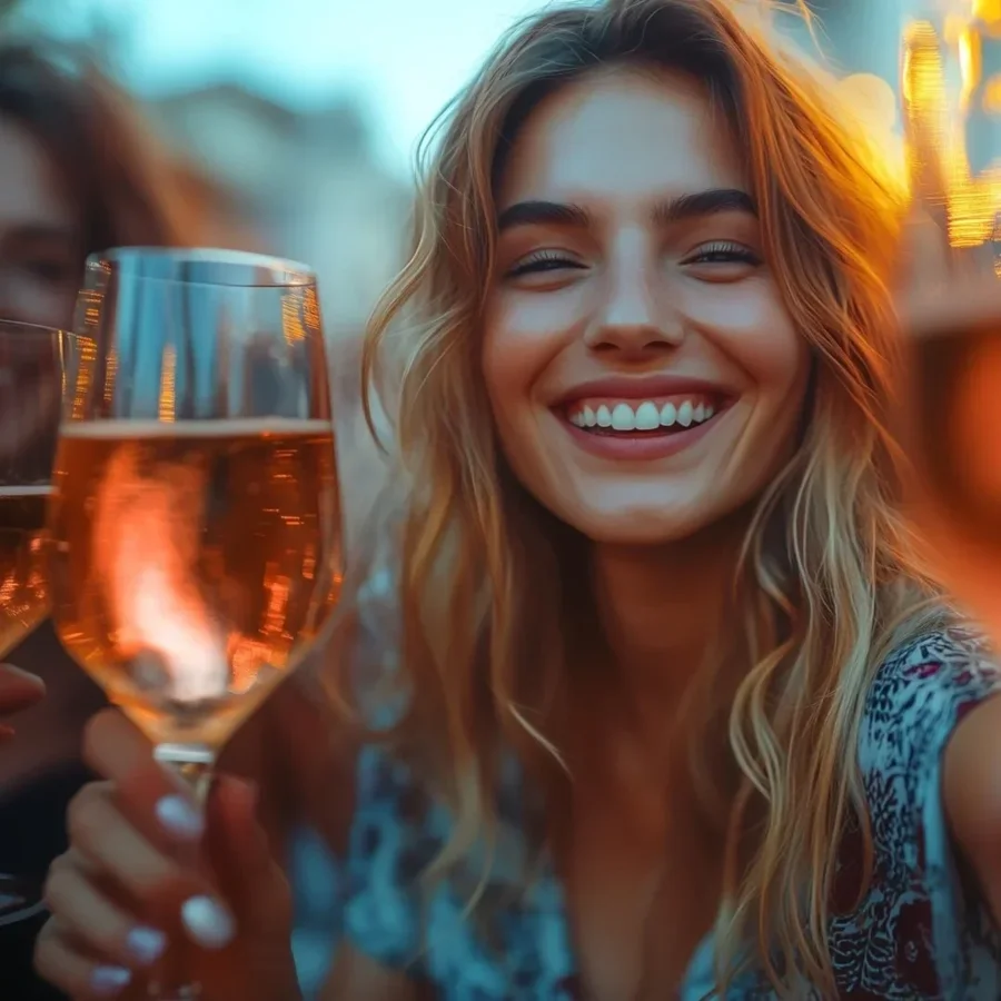 Junge Frau mit alkoholfreiem Cocktail im neuen Genuss Livestyle|Getränke Weidlich ThekenTicker Juli 2020